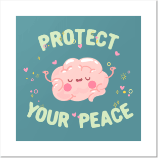 Protect your peace motivational quote typography Posters and Art